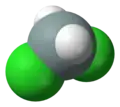 Spacefill model of dichlorosilane