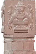 Kammanan's Krishna Pillar Another side Yoga Narasimha sculpture