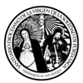 Logo of the shrine, showing the Virgin and Saint Roch