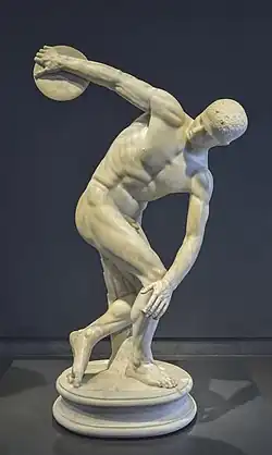 Myron: Discobolus, Roman copy, National Roman Museum
