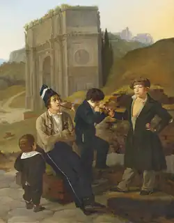 Roman Scene - Boys Smoking Tobacco (undated)