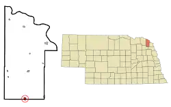 Location of Wakefield, Nebraska