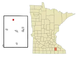 Location of West Concord, Minnesota