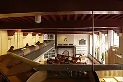 For centuries a meeting hall and scene of indoor target practise. In the 20th century a gym for the local High School, and now a peaceful study hall.