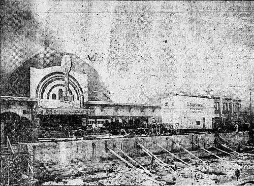 Dome Theater during 1924 Ocean Park pier fire