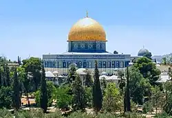 The Dome of the Rock in Jerusalem, part of the Al-Aqsa Mosque compound, the third holiest site in Islam