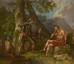 Don Quixote Disputing with the Mad Caredino, Francis Hayman, 1765 -70