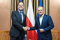 Tusk with NATO Secretary General Mark Rutte in Warsaw, 13 November 2024
