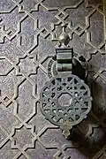 Geometric motifs on the bronze plating of the doors of the Al-Attarine Madrasa (14th century)