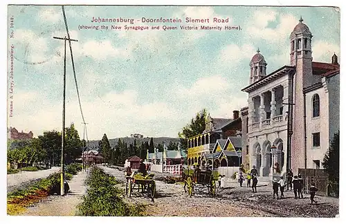 Doornfontein Synagogue and Victoria Maternity Home on Siemert Road