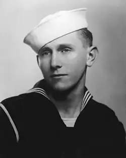 A headshot of Douglas Albert Munro in military service uniform