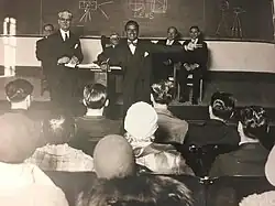 Douglas Fairbanks delivers inaugural lecture of USC film school.