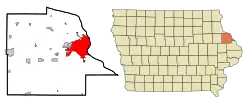 Location in the state of Iowa