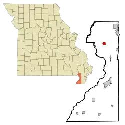 Location of Campbell, Missouri