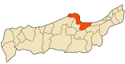 Location of Tipaza within Tipaza Province