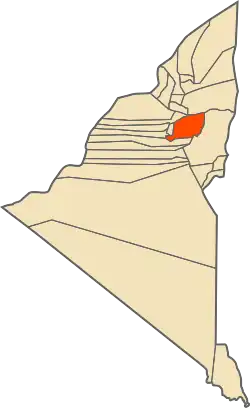 Location of Tamentit commune within Adrar Province