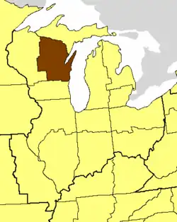 Location of the Diocese of Fond du Lac
