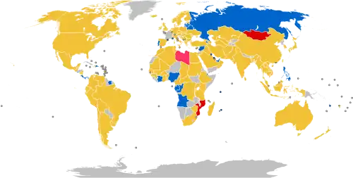 First-place candidate by country (overseas French)