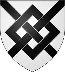 Arms of Tollemache: Argent a fret Sable