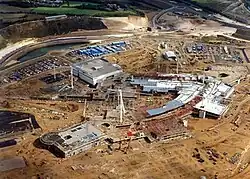 Early days of construction at Bluewater, Dartford, September 1997