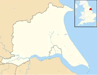 Maps of castles in England by county: B–K is located in East Riding of Yorkshire