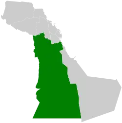 Location of Al-Ahsa Governorate within the Eastern Province