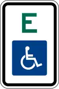 R5-5b Reserved parking for people with disabilities