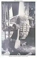 A Bessemer converter blowing a heat of steel