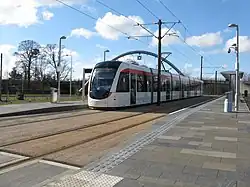Edinburgh tram at Gogarburn