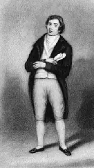 Edward John Newell, from a sketch of his own featured in his autobiography, reproduced by F.W. Huffam in R.R. Madden's 'United Irishmen'