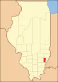 Edwards in 1824, reduced to its current size by the creation of Wabash County