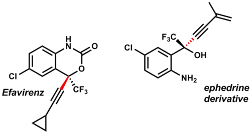 Merck's Effavirenz and ephedrine derivative synthesized via zinc acetylide