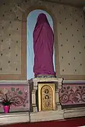 Lenten shroud on a statue