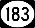 Route 183 marker