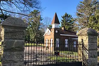Queen Anne style gatehouse at the Paul Robeson Boulevard entrance