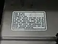 FCC label on motor controller