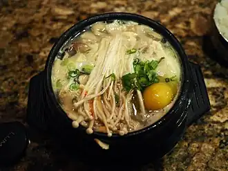 In Korean jjigae (stew)