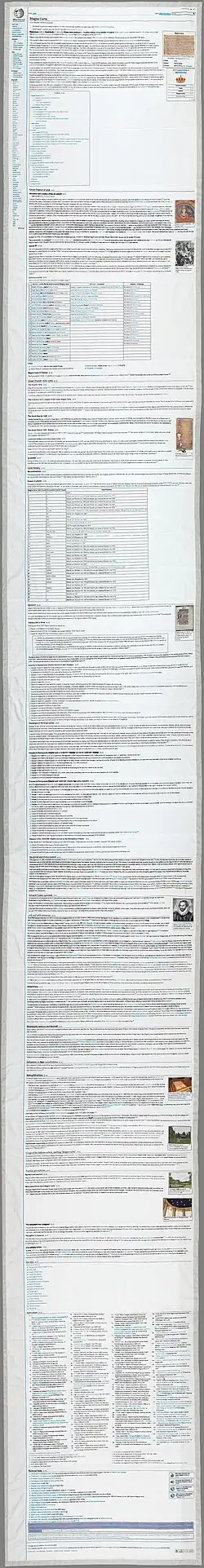 Image 3Magna Carta (An Embroidery), by Cornelia Parker (edited by Bammesk) (from Wikipedia:Featured pictures/Artwork/Others)