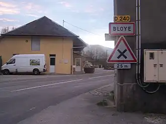 The main road into Bloye