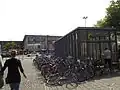 Entrance bicycle station opposite the old railway station
