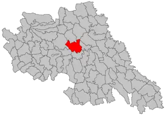 Location in Iași County