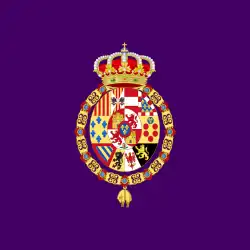 Royal flag of Spain, from 1833 to 1899