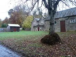 On the right, the external building on the west side