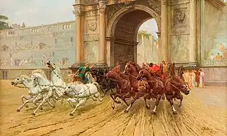 Racing Chariots Entering The Circus Maximus