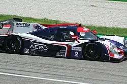 John Falb driving the No. 2 car entered by United Autosports at the 2018 4 Hours of Monza