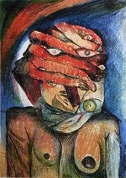 Untitled, mediumistic drawing, pastel