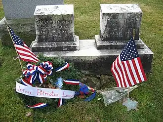 At six months pregnant, Elizabeth Thorn acted as caretaker in her husband's absence and buried more than 100 casualties. Peter Thorn served in the 138th PA Volunteers.