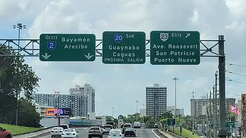 PR-2, PR-20, and PR-23 in Guaynabo