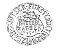 Fürstlich Lobkowitz Saidschitzer Bitter Wasser clay pot logo