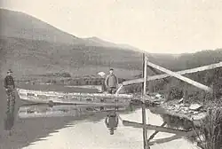 Method of Drawing off fry from nursery pond, Karluk Hatchery, Kadiak Island, H. C. Fassett (1902)
